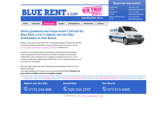 Blue Rent A Car Logo