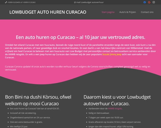 LowBudgetAutoverhuurCuracao Logo